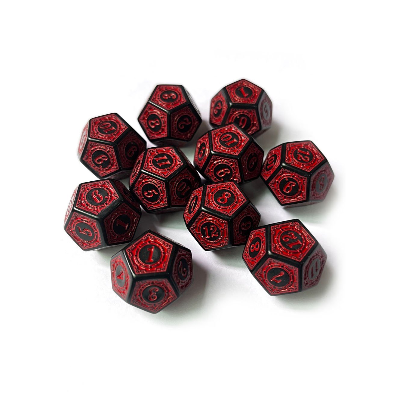 High Quality custom d12 games Right Angle acrylic dnd classic polyhedral dice multicolor rpg dice set