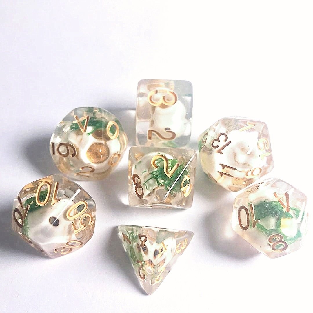 Dnd Custom RPG Polyhedral Resin Skull Dice Premium Quality for Gamers