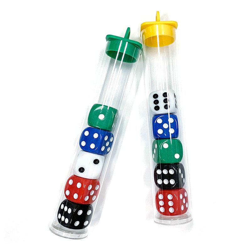 Wholesale Clear Plastic Transparent Display Box Custom Polyhedral Dice Storage Acrylic Dice Tube Box