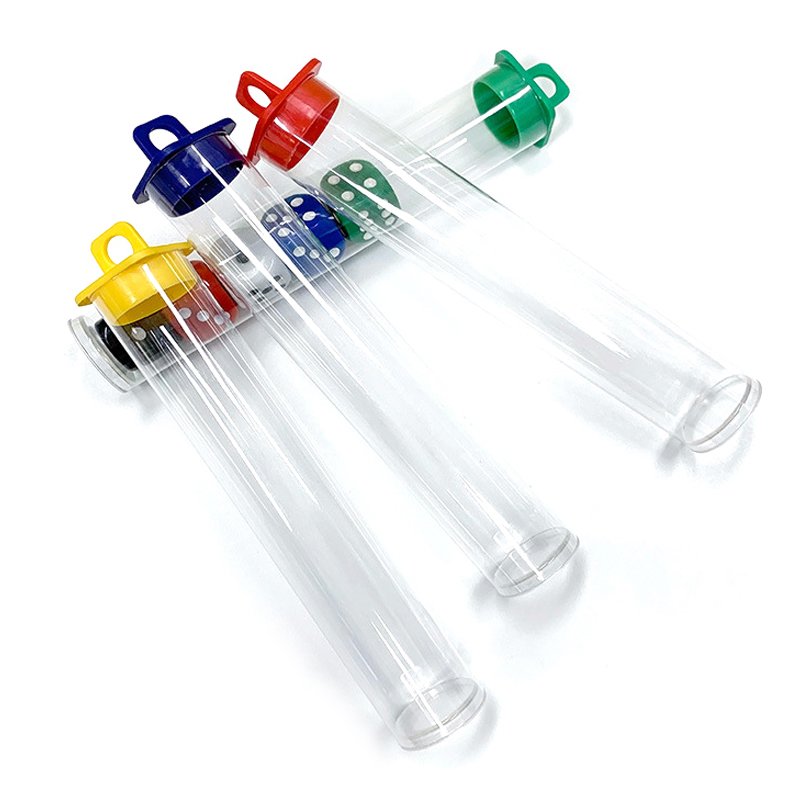Wholesale Clear Plastic Transparent Display Box Custom Polyhedral Dice Storage Acrylic Dice Tube Box