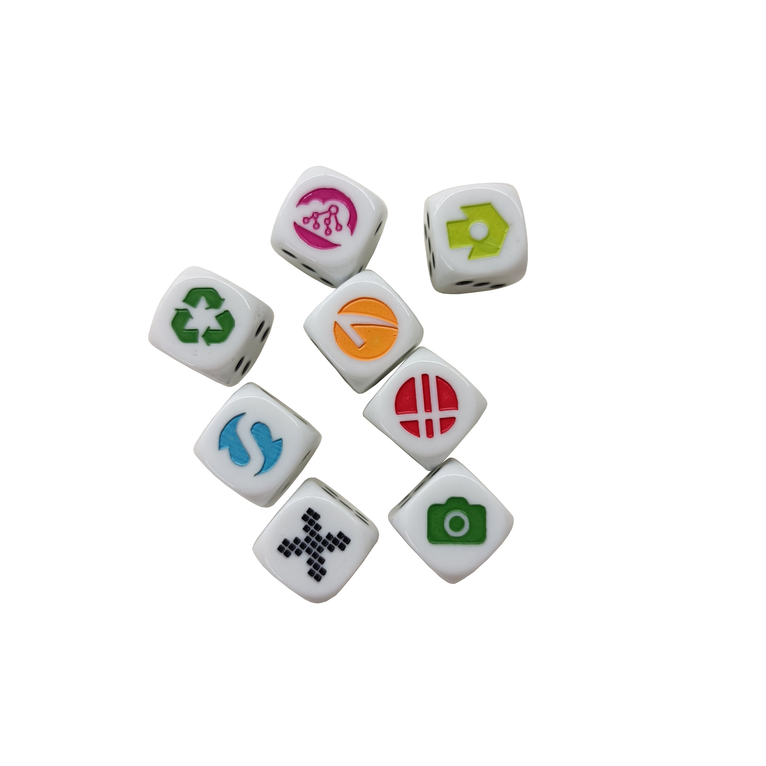 High Quality Custom Engraved Design D6 Game Dice Plastic Acrylic for Table Games with Custom Packing