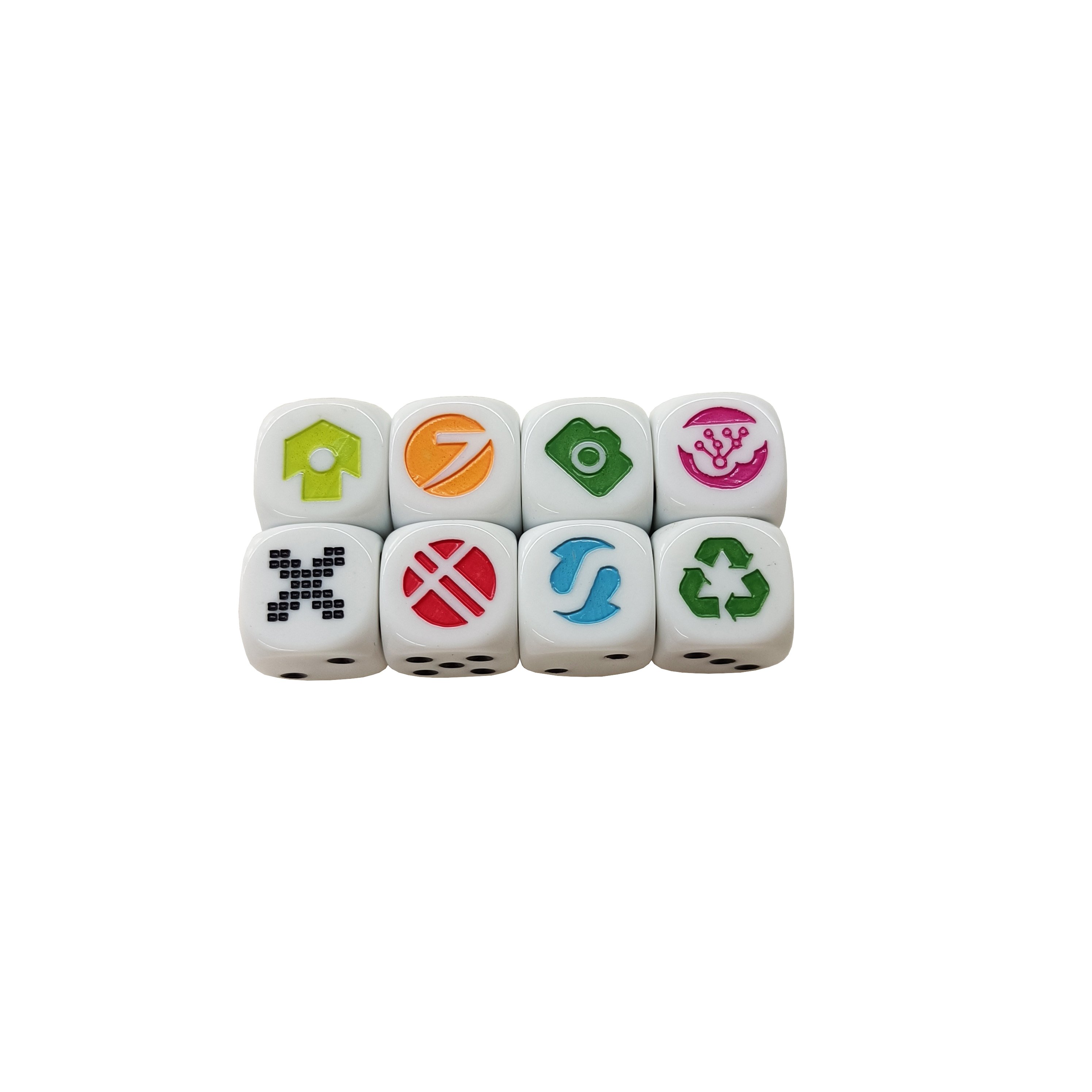 High Quality Custom Engraved Design D6 Game Dice Plastic Acrylic for Table Games with Custom Packing