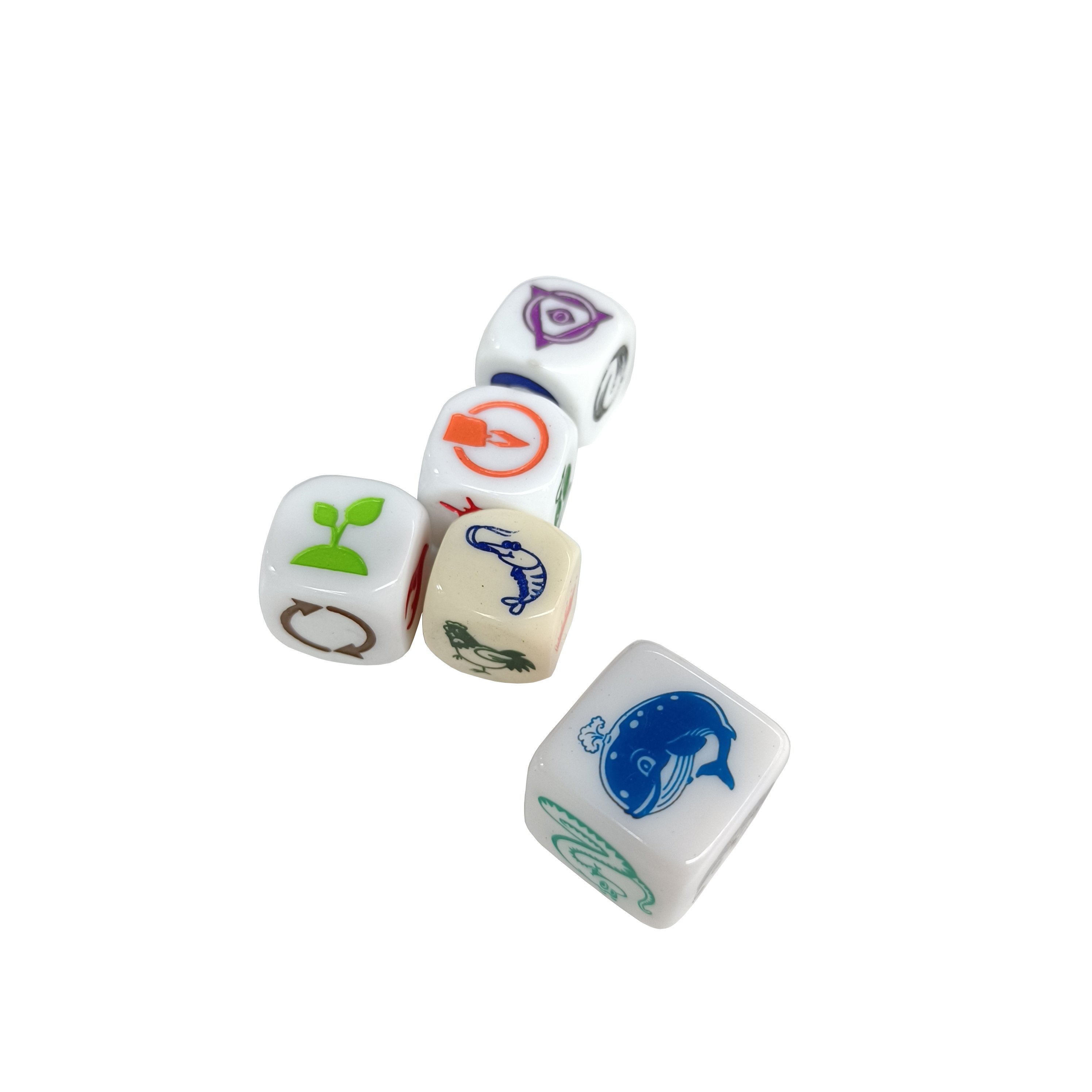 High Quality Custom Engraved Design D6 Game Dice Plastic Acrylic for Table Games with Custom Packing