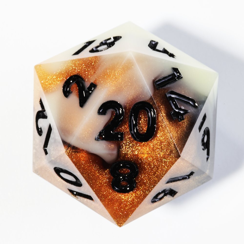 MINI PLANET Two Color DND Dice Set Handmade Polyhedral Resin Dice RPG Dragon&Dungeon Game Wholesale Custom DND Resin Dice Set D6