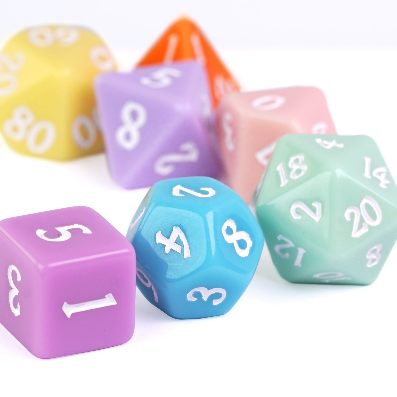 Udixi Plastic polyhedral dungeons and dragons resin rpg dice custom logo Multicolor set