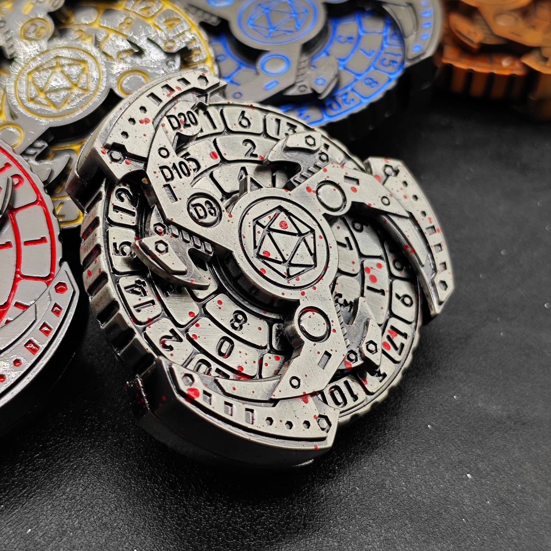 Mini Planet dnd dice Fingtrip Gyro Dice Board game Metal Dungeons and Dragons wholesale custom metal d&d dice Board game gift