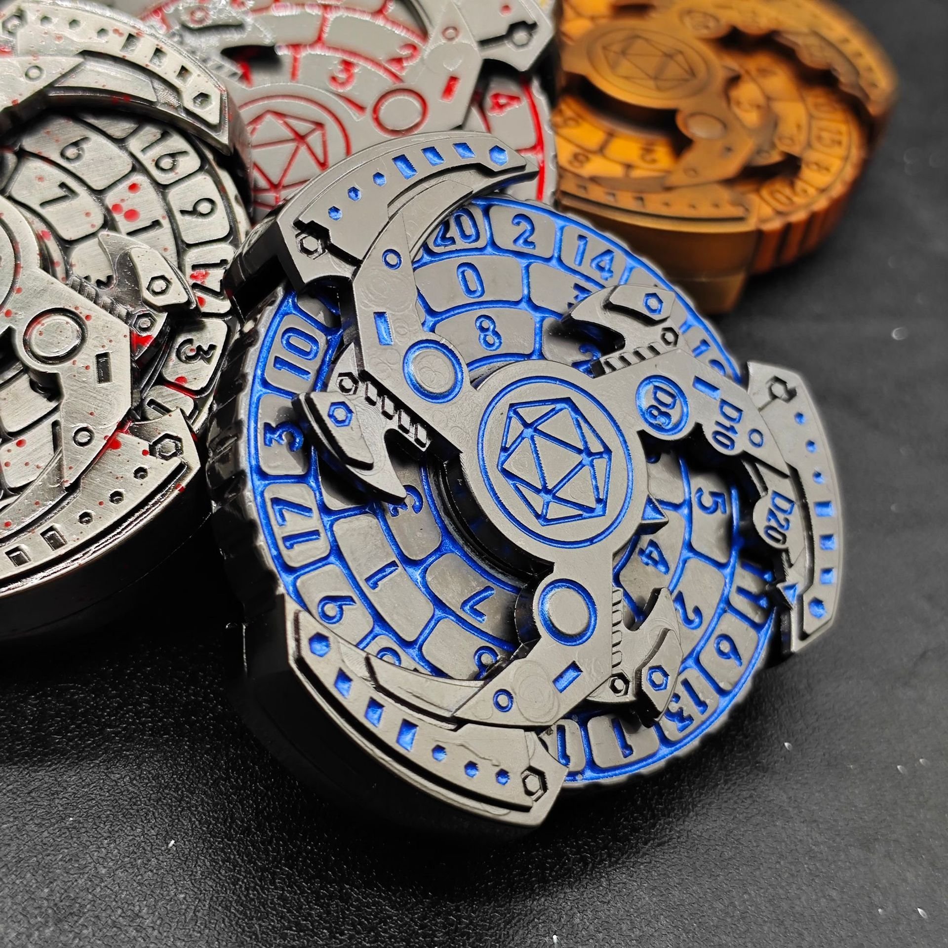 Mini Planet dnd dice Fingtrip Gyro Dice Board game Metal Dungeons and Dragons wholesale custom metal d&d dice Board game gift