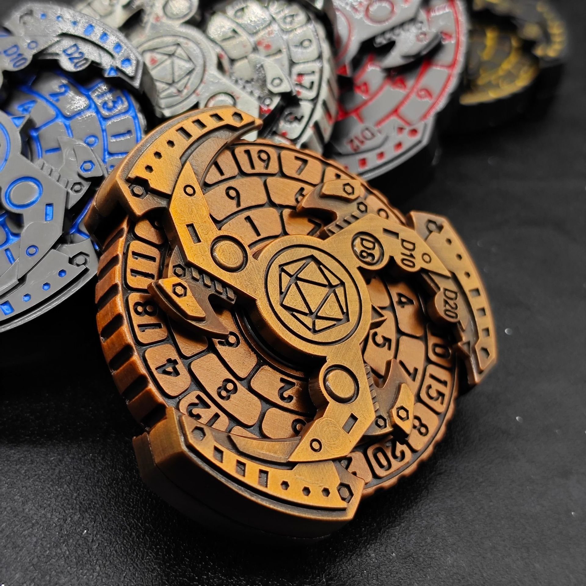 Mini Planet dnd dice Fingtrip Gyro Dice Board game Metal Dungeons and Dragons wholesale custom metal d&d dice Board game gift