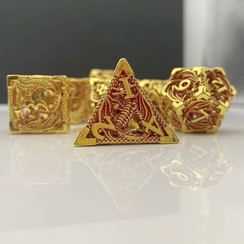 DND Metal Cutout dice set for TRPG Dungeons & Dragons Run Group COC board game