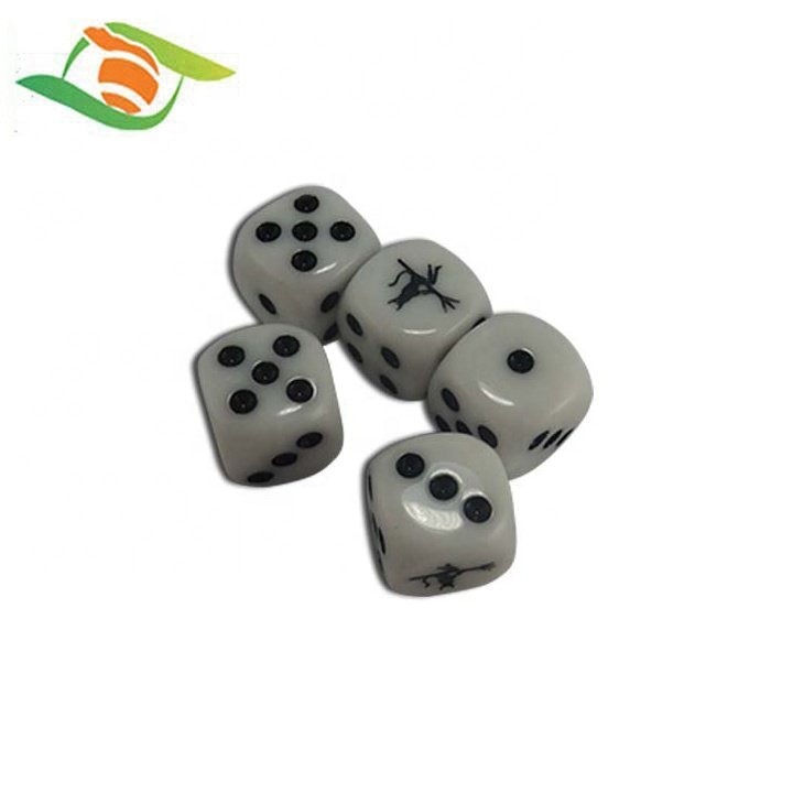 New Promotion Resin or Plastic Acrylic 8mm 16mm 20mm 25mm Dot Custom Printed Casino Adult Game Sex Dice Set