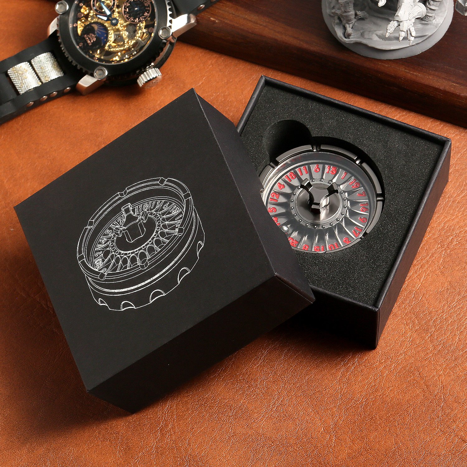 Roulette Fidget Spinner D20 Revolver Roulette Unsual Dice Set D&D Dice for RPGs Dungeons and Dragons Table Top Games