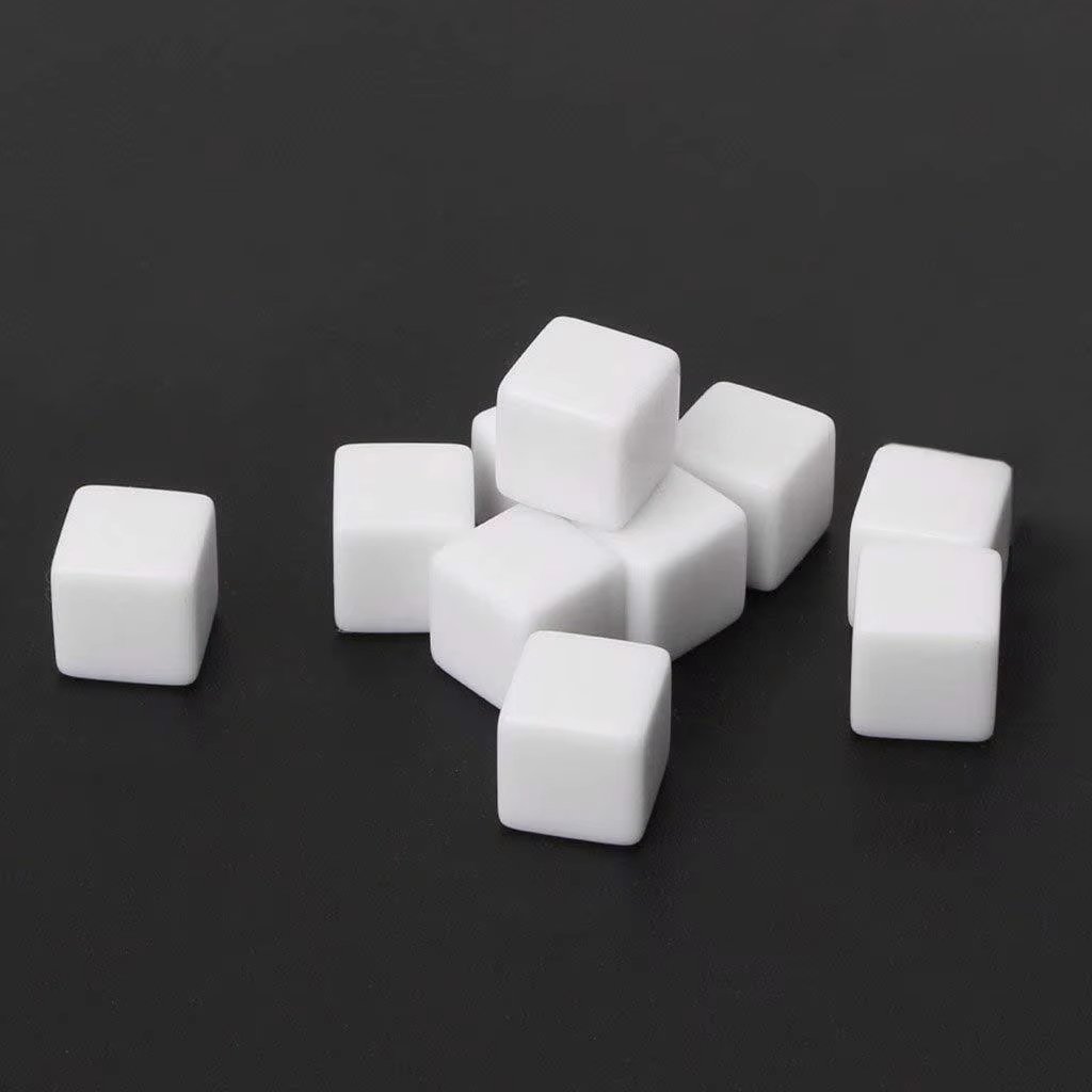 custom printed engraved manufacturers logo blank Dice 12mm square corner blank dice Entertainment Board Game