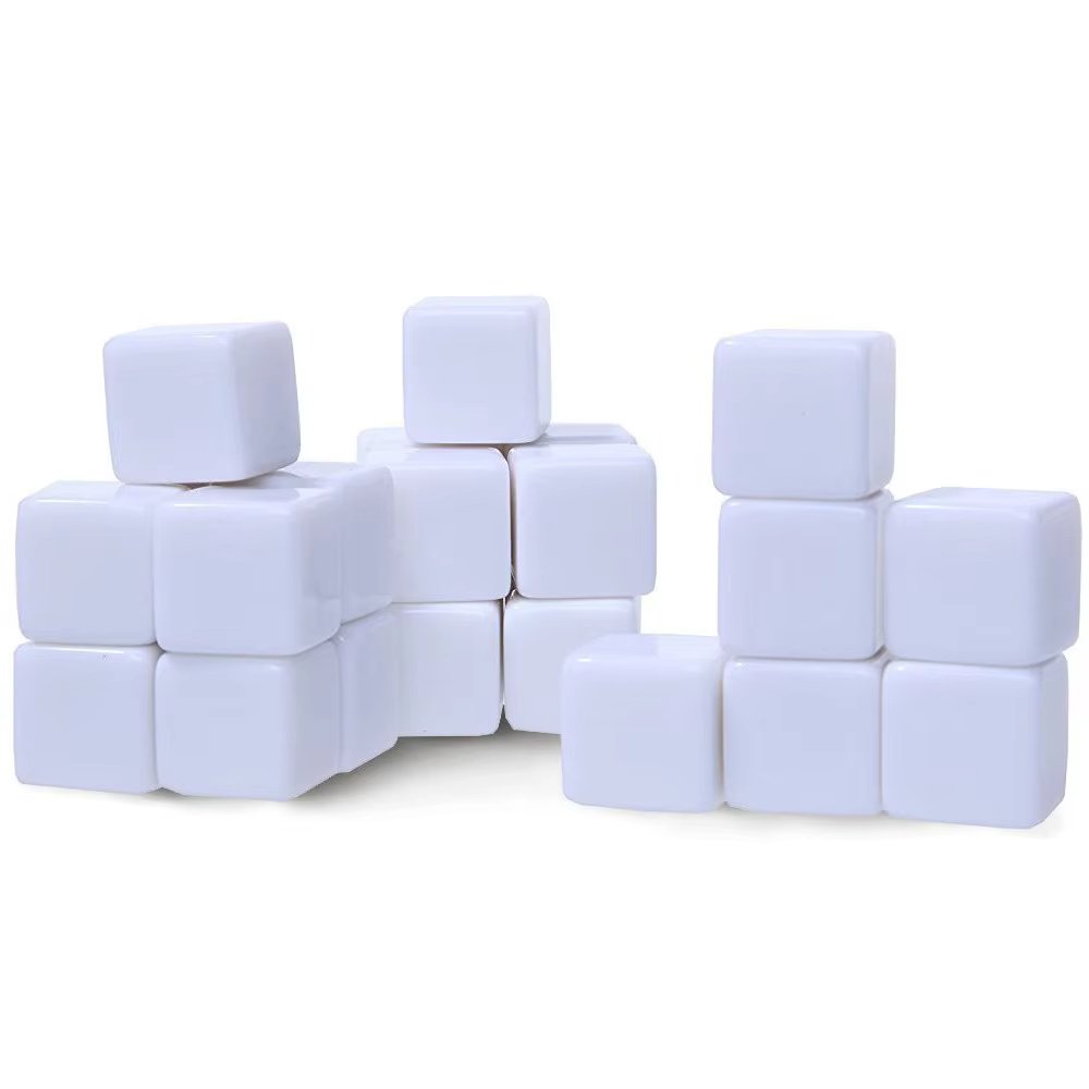 custom printed engraved manufacturers logo blank Dice 12mm square corner blank dice Entertainment Board Game