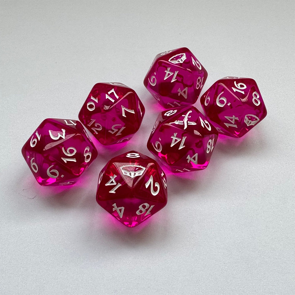Acrylic D20 Resin Dice Polyhedral Pattern Board Game Custom Dice Printing Engraving Personalized