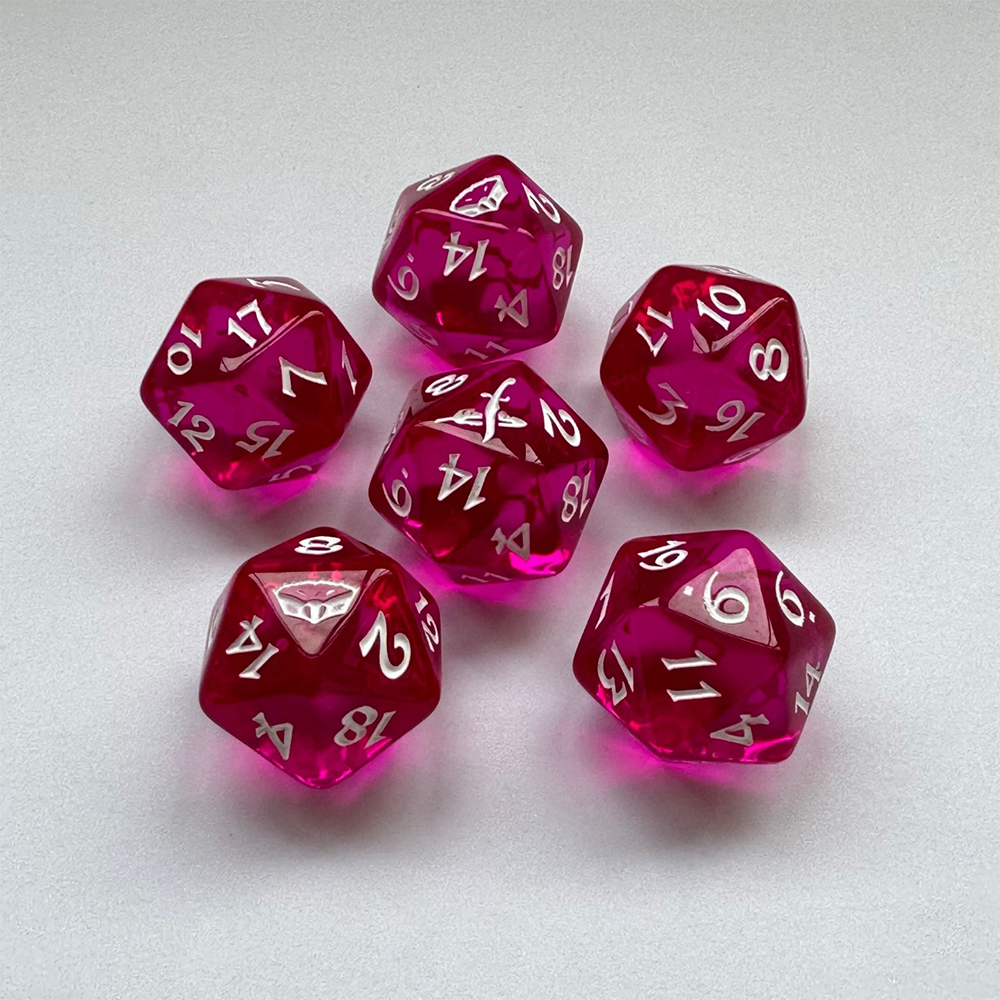 Acrylic D20 Resin Dice Polyhedral Pattern Board Game Custom Dice Printing Engraving Personalized