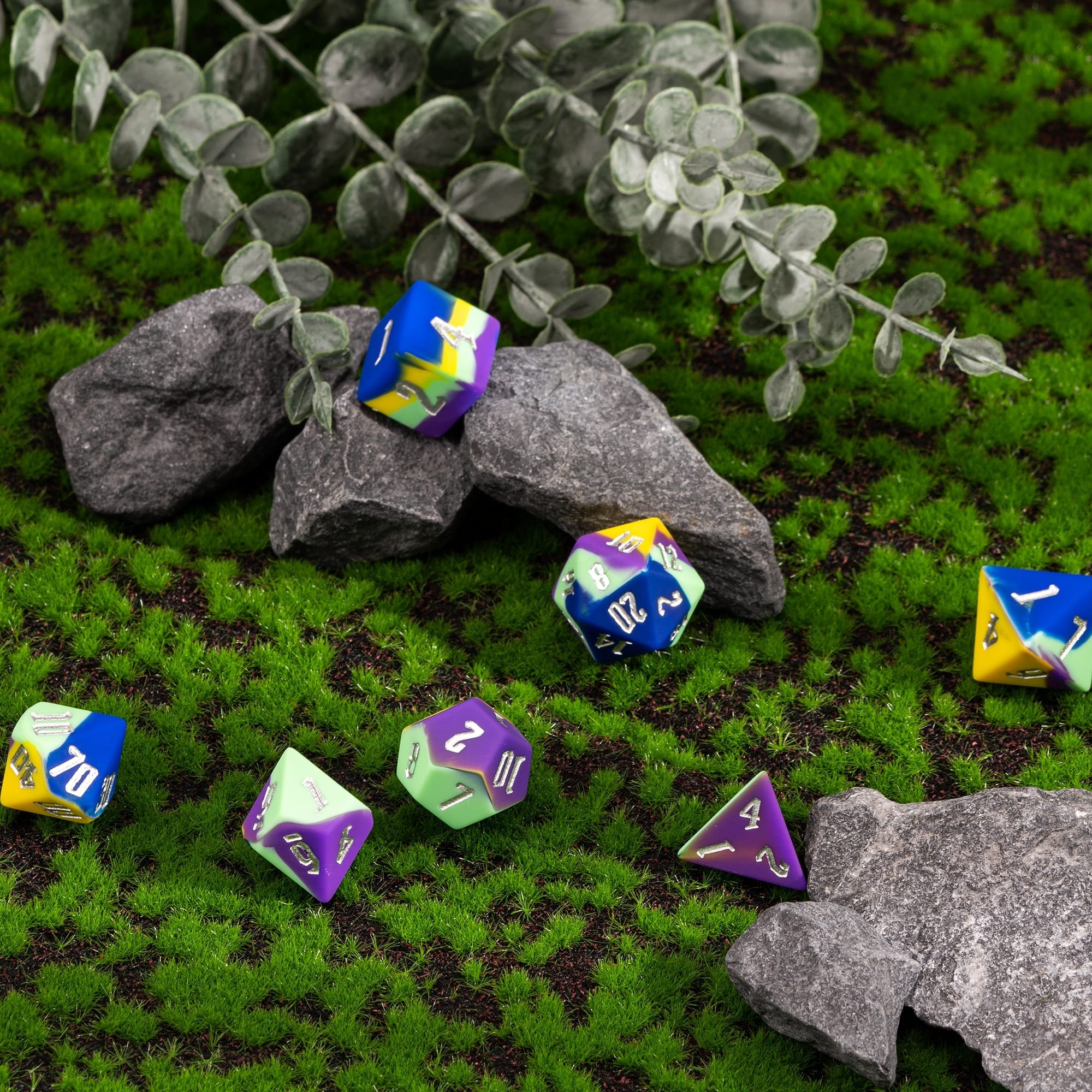 Udixi High quality new model custom colorful game silicone dice Dungeons and Dragons Board Game dnd Dice