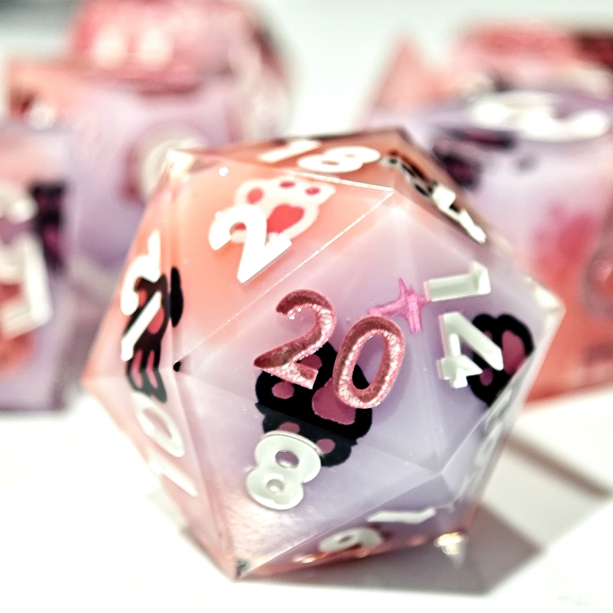 MINI PLANET Cat Claw Stickers Stickers DND Dice Set Wholesale Custom Resin Dice For RPG Board Game Sharp Polyhedral Dice Dnd Set