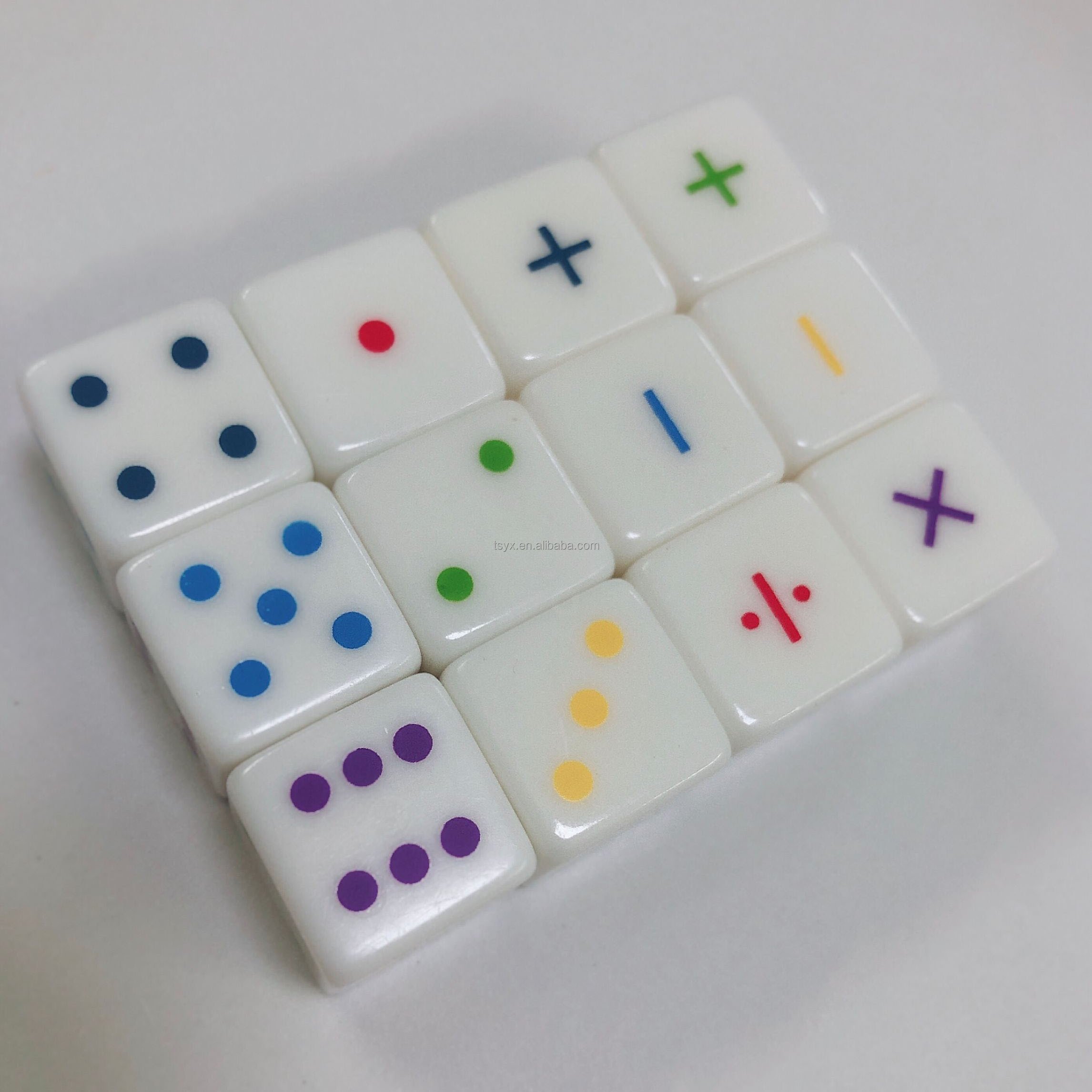 Acrylic new board game resin dice with heat transfer printing logo d6 10mm 12mm 14mm 16mm 18mm 20mm 25mm 30mm game dice