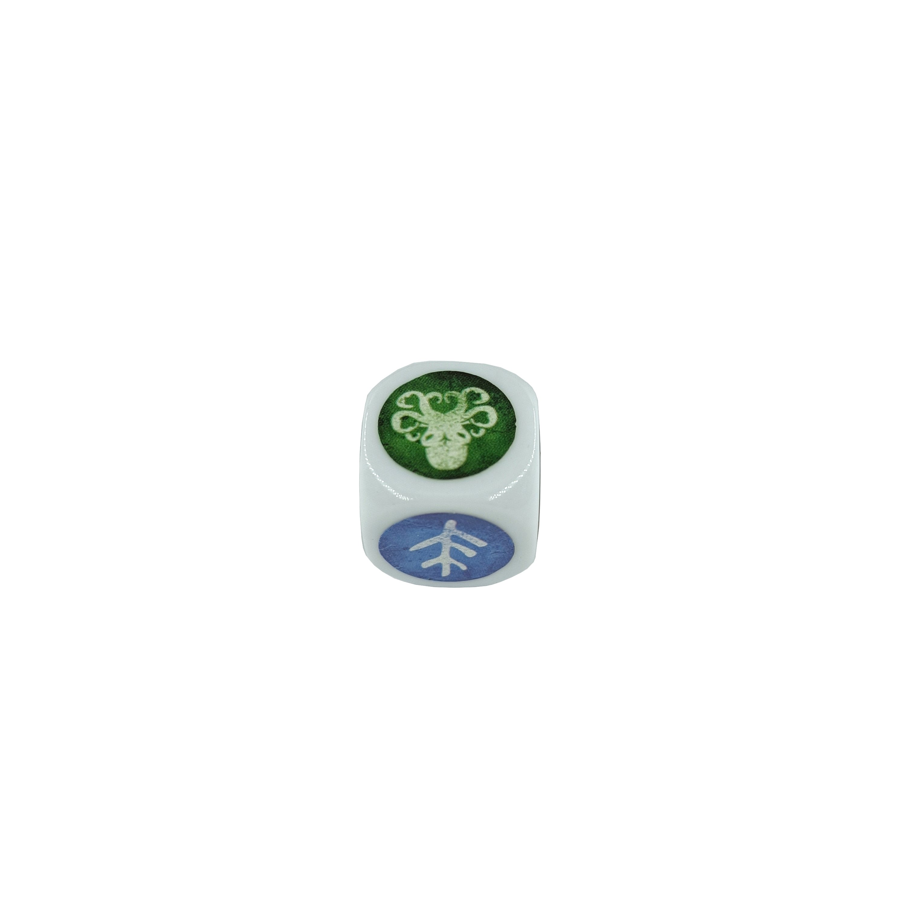 Custom Children's D6 Playing Dice Wood and Acrylic with Paper and Plastic Sticker Design for Education and Board Games