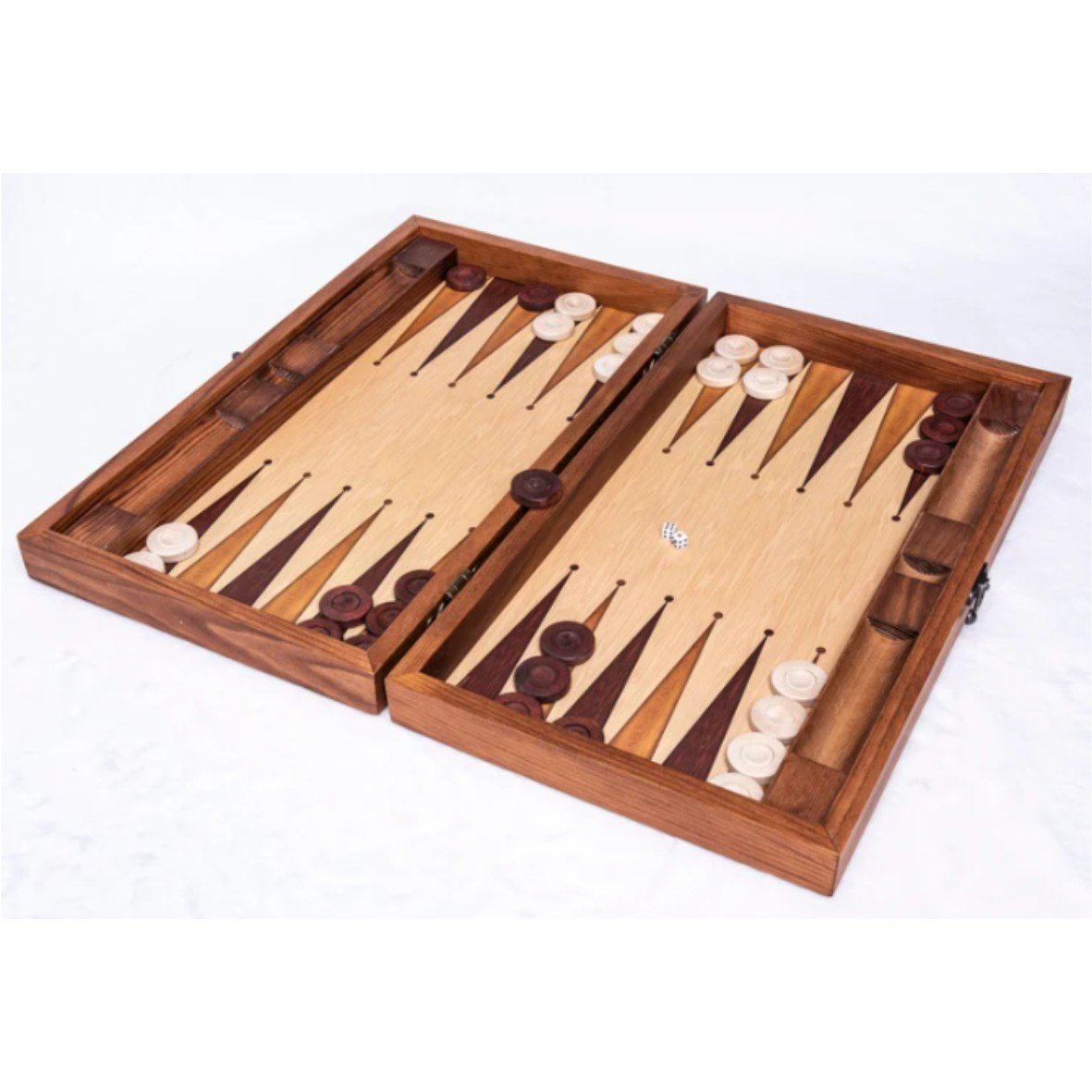 Latest Design Elegant Wooden Backgammon Board Game With Dice & Pieces Foldable Portable Indoor Outdoor Game For Adults
