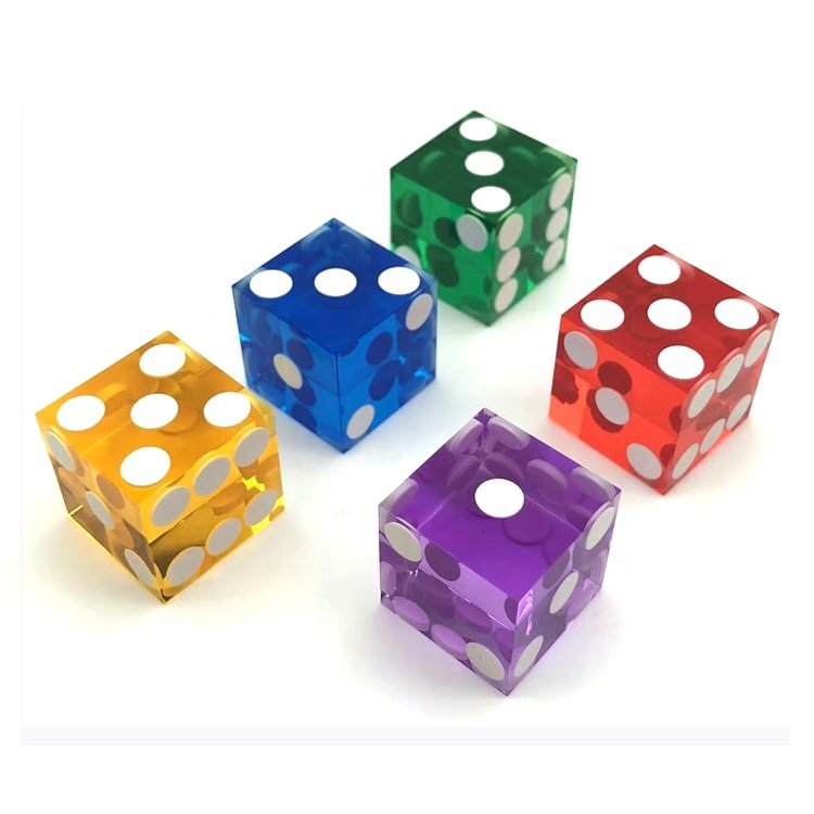 Hot Selling 6 Sides Square Corner Customize Precision Professional Casino Dice 19mm