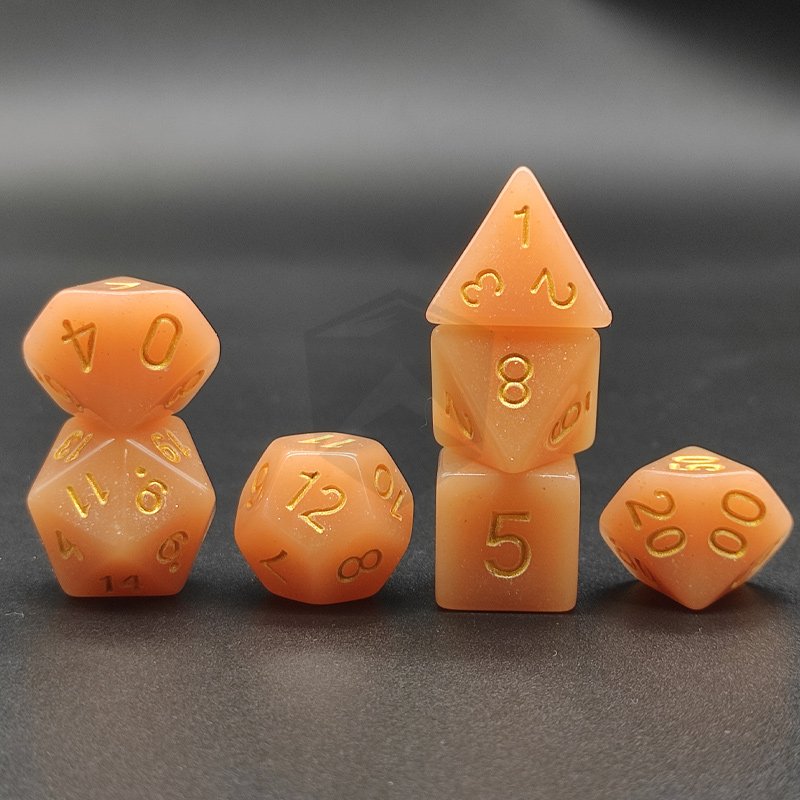 Customized 7 Pieces Dnd Dice Set Rpg Board Game Acrylic Polyhedral Dungeons And Dragons Dice