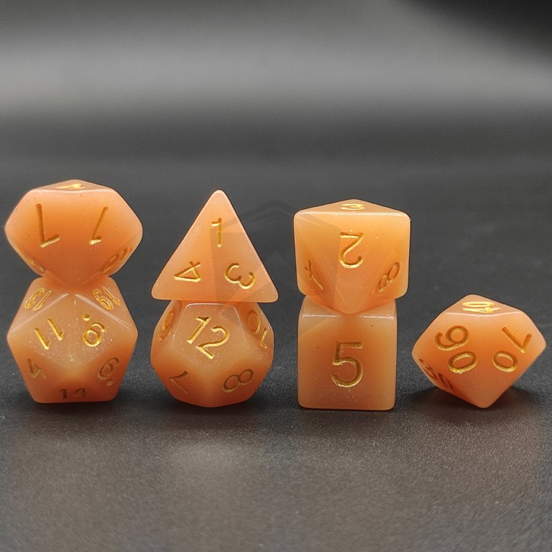 Customized 7 Pieces Dnd Dice Set Rpg Board Game Acrylic Polyhedral Dungeons And Dragons Dice