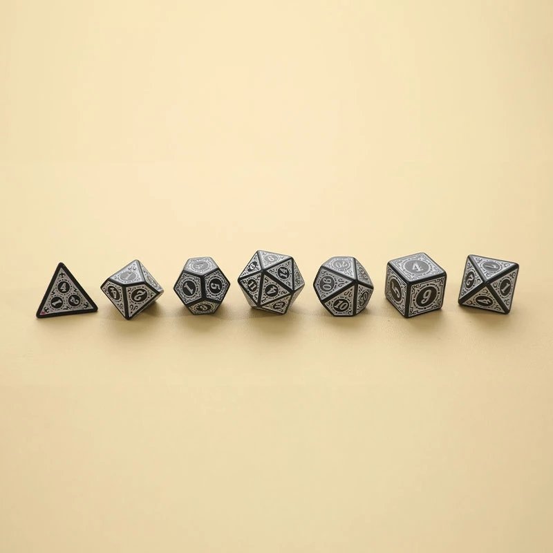 Wholesale Metal & Plastic Gemstone Polyhedral Dnd Dice Set Rpg Dice Personalized Polyhedral Metal Dice Set
