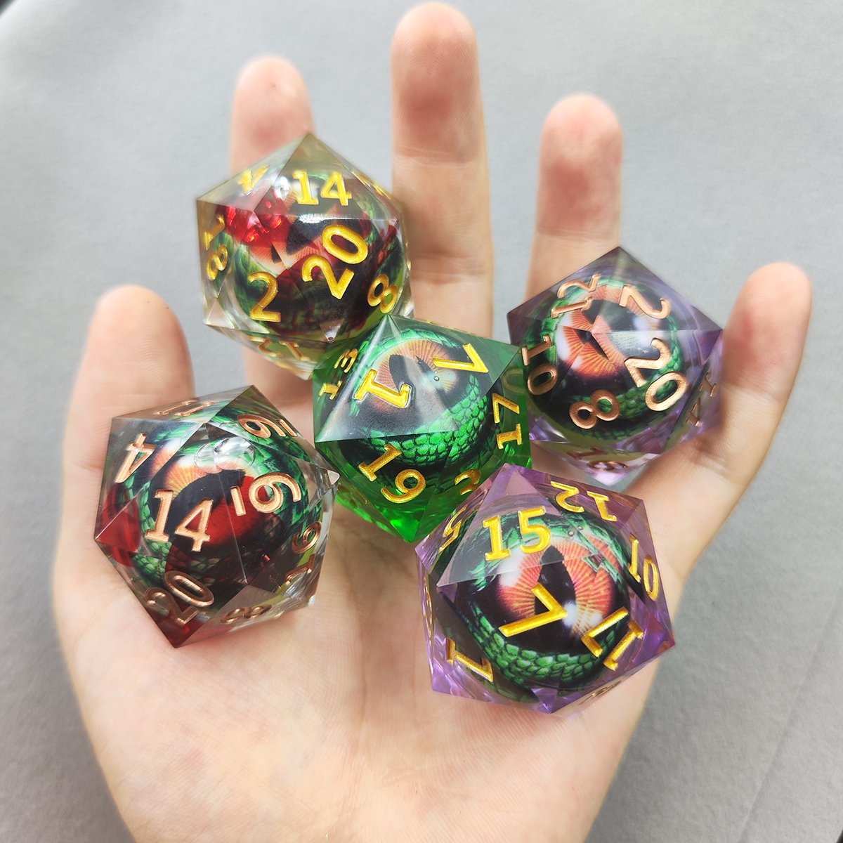 Liquid Quicksand Longan DND Resin dice D20 Dungeons and Dragons board game RPG Dice 35MM can be customized to shake
