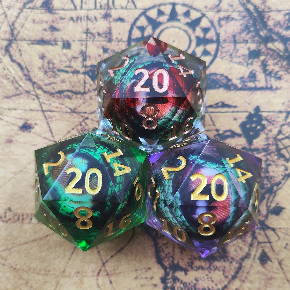 Liquid Quicksand Longan DND Resin dice D20 Dungeons and Dragons board game RPG Dice 35MM can be customized to shake