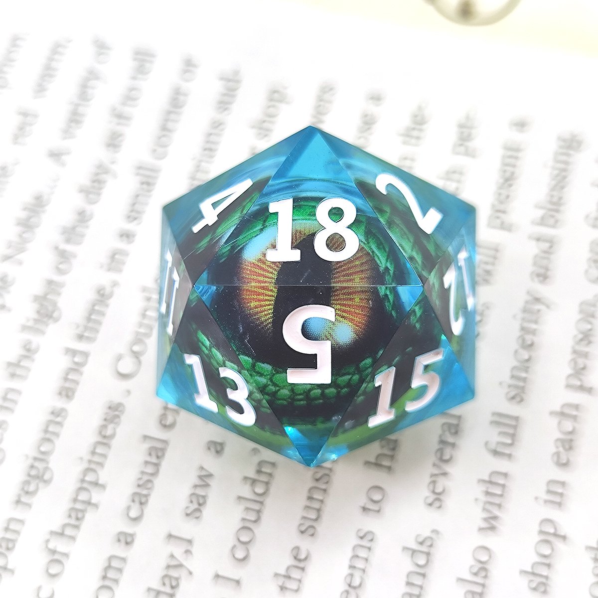 Liquid Quicksand Longan DND Resin dice D20 Dungeons and Dragons board game RPG Dice 35MM can be customized to shake