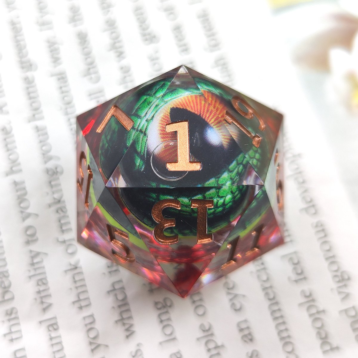 Liquid Quicksand Longan DND Resin dice D20 Dungeons and Dragons board game RPG Dice 35MM can be customized to shake