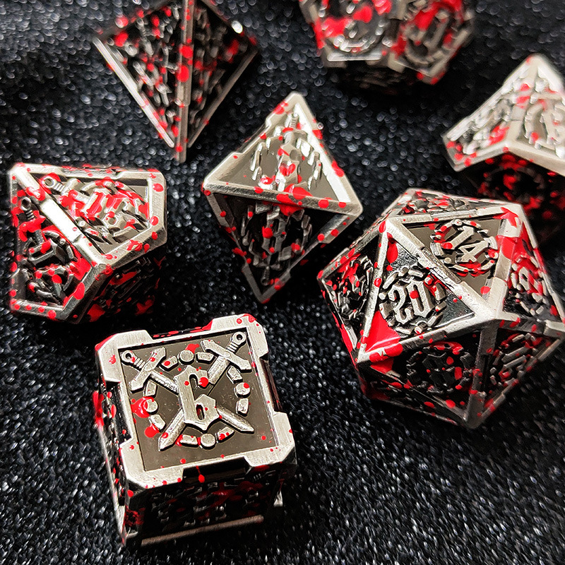 New style DND metal solid dice TRPG Dungeons & Dragons board game Dice accessories can be customized