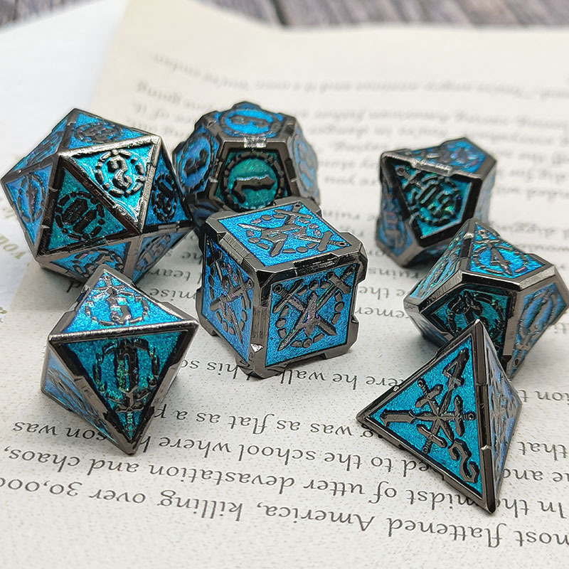 New style DND metal solid dice TRPG Dungeons & Dragons board game Dice accessories can be customized