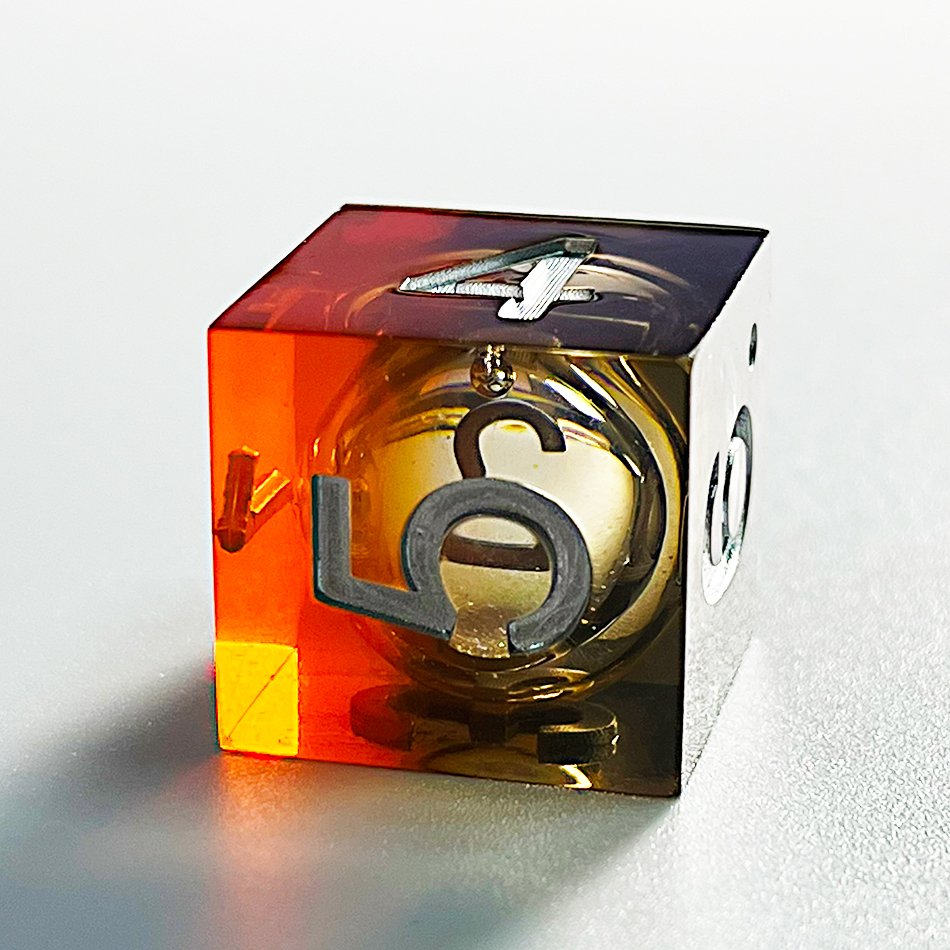 Custom Resin Dice Set 22mm Plastic 6 Sided D6 D12 D20 Transparent Swirling Swirl Sharp Edge Die Set