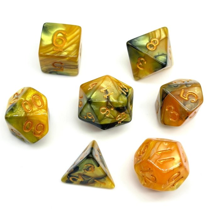 2024 Sunrise Readu Stock Wholesale Acrylic DND Dice Set for Dungeons and Dragons Board Game Custom Polyhedral Dice