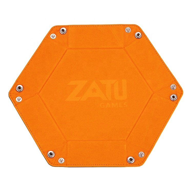 Elegant Red Velvet Dice Holder Rolling Folding Hexagon Dice Game Storage Package