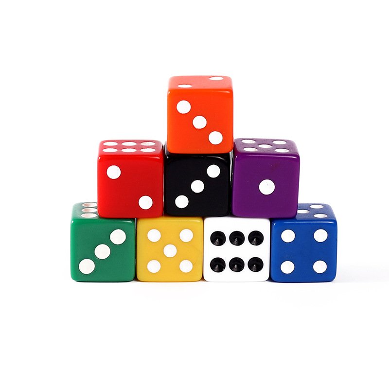 custom D6 16mm New Material Casino Dice Number Dice game Gambling Resin bulk