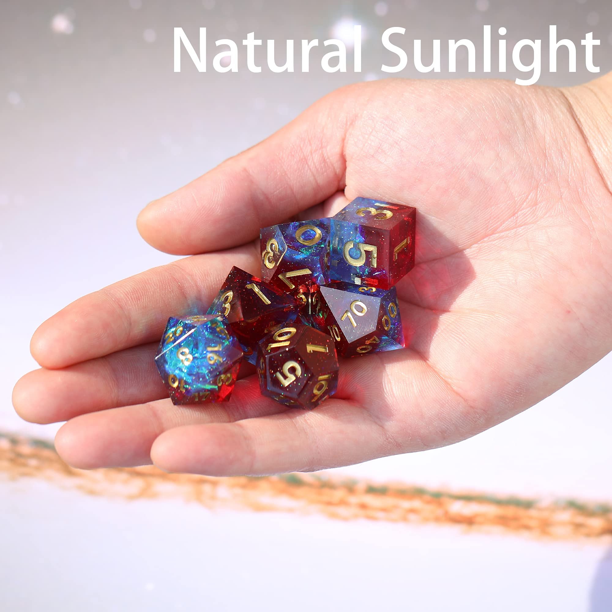 Spot D20 dice edge sharp dice set dungeon and dragon use RPG dice