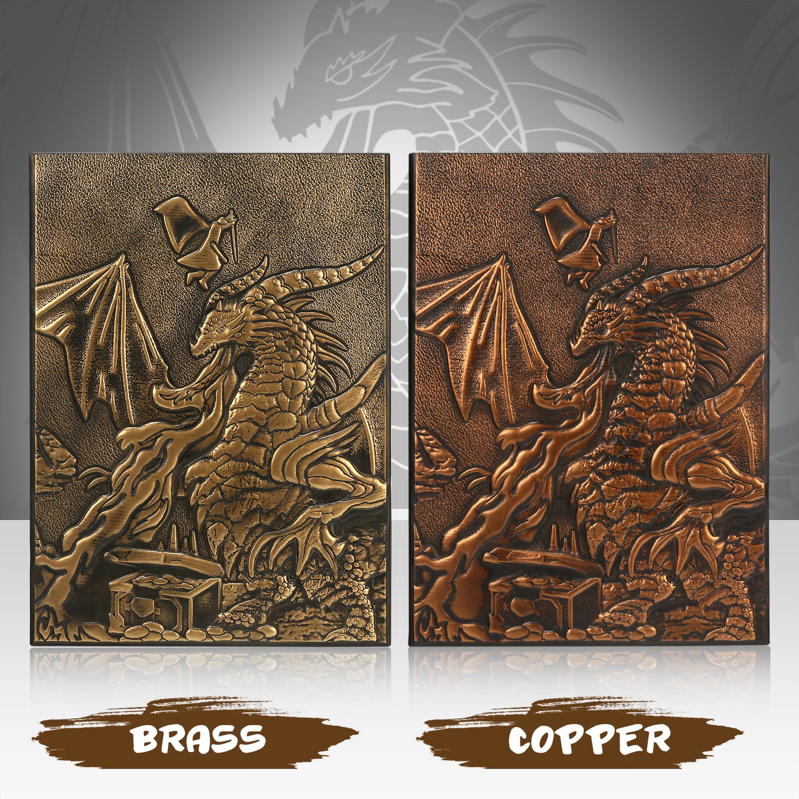 2024 Dungeon Master's Screen Faux Leather Embossed Dragon & Mimic Four-Panel with Pockets Dungeons & Dragons DM Accessories