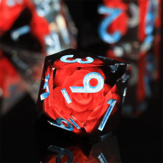 Mini Planet Wholesale Dragon and Dungeon Dice Resin Polyhedral DND 7pcs Set Sharp Edges Dice RPG board role-playing games Dice