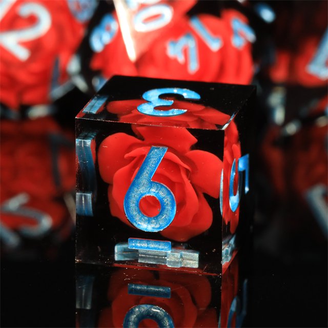 Mini Planet Wholesale Dragon and Dungeon Dice Resin Polyhedral DND 7pcs Set Sharp Edges Dice RPG board role-playing games Dice