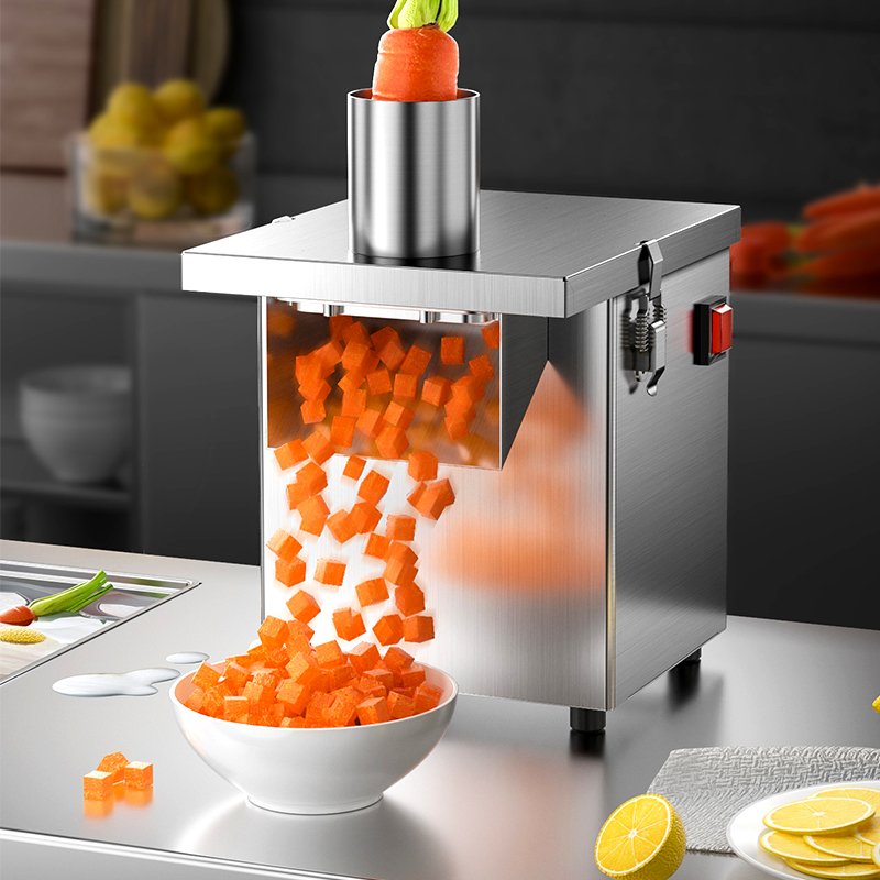 Electric small vegetable cutter Potato and carrot cutter Commercial vegetable cutter dicing and slicing machine