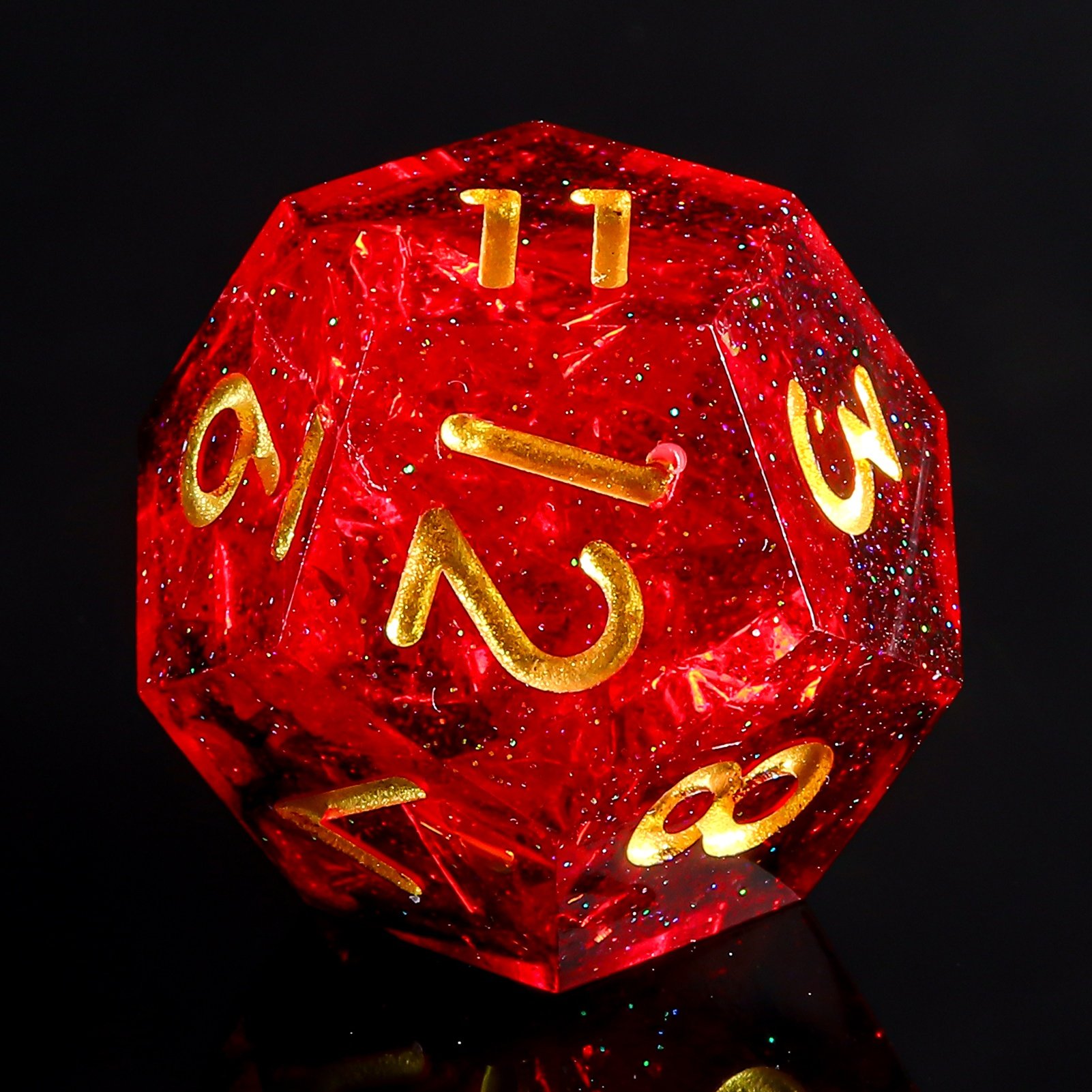 Custom Logo Dice Manufacturers Resin DND Dice Set D12 Handmade Sharps Edge 7 Piece RPG Dice Game for D&D Dungeons and Dragons
