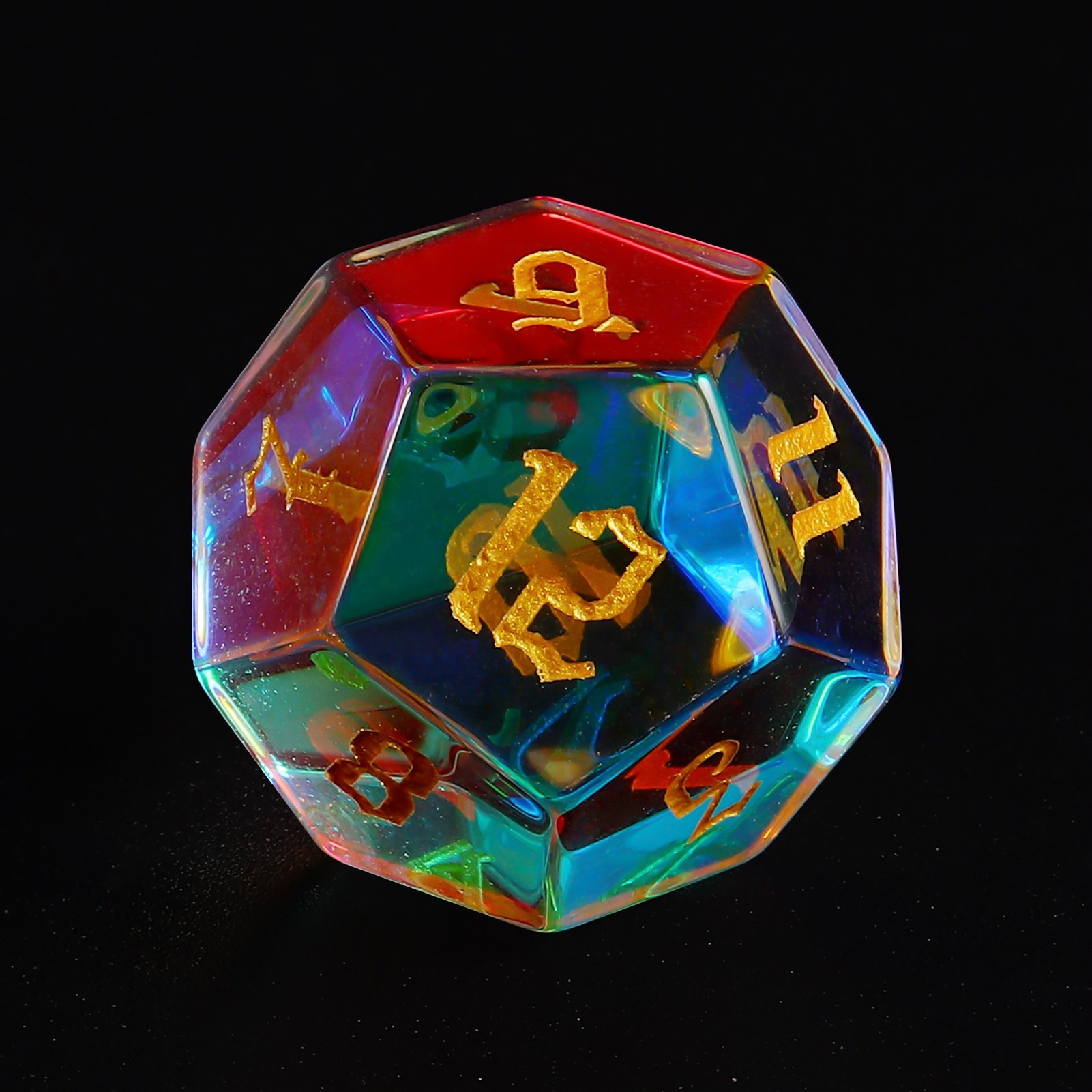 Custom Logo Dice Manufacturers Resin DND Dice Set D12 Handmade Sharps Edge 7 Piece RPG Dice Game for D&D Dungeons and Dragons
