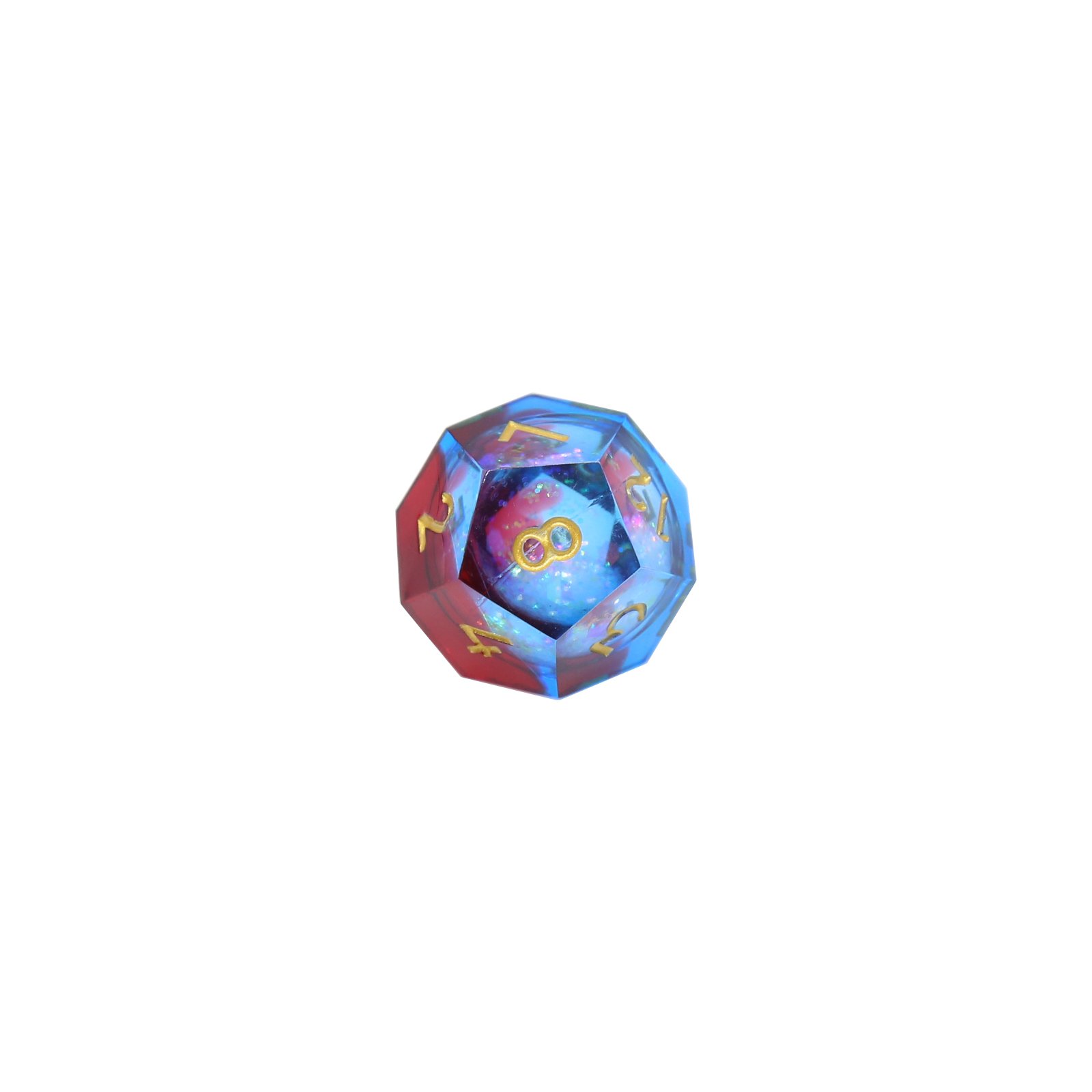 D4 D6 D8 D10 D12 D20 Liquid Core Clean Edge Resin Polyhedral Dice Liquid Core Dice Set