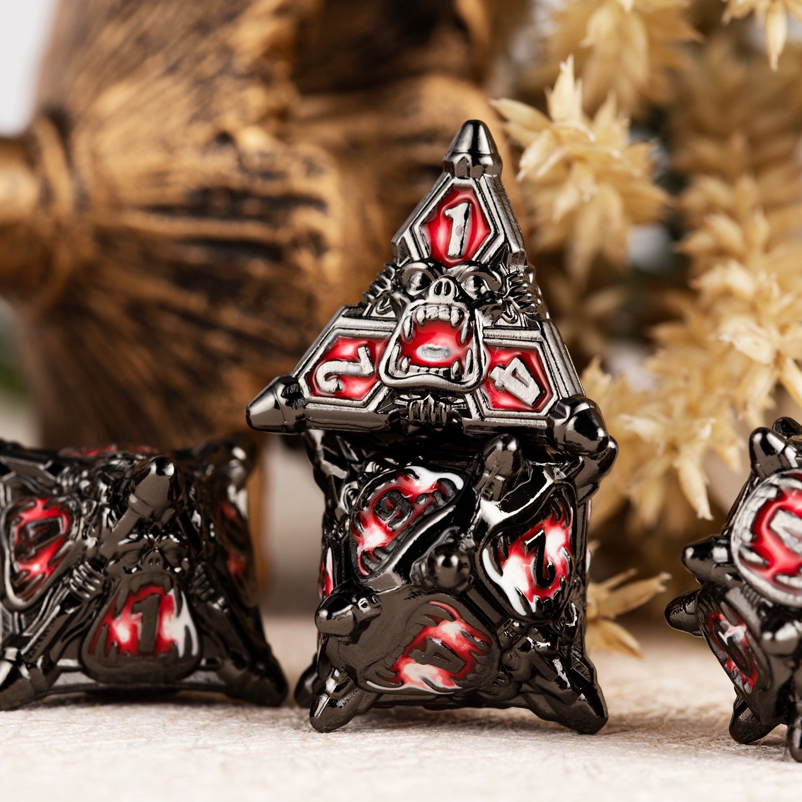 Factory Customized wholesale d&d metal dice set DND RPG game 7PCS Polyhedral Metal Dice Set For Table Game dnd dice set
