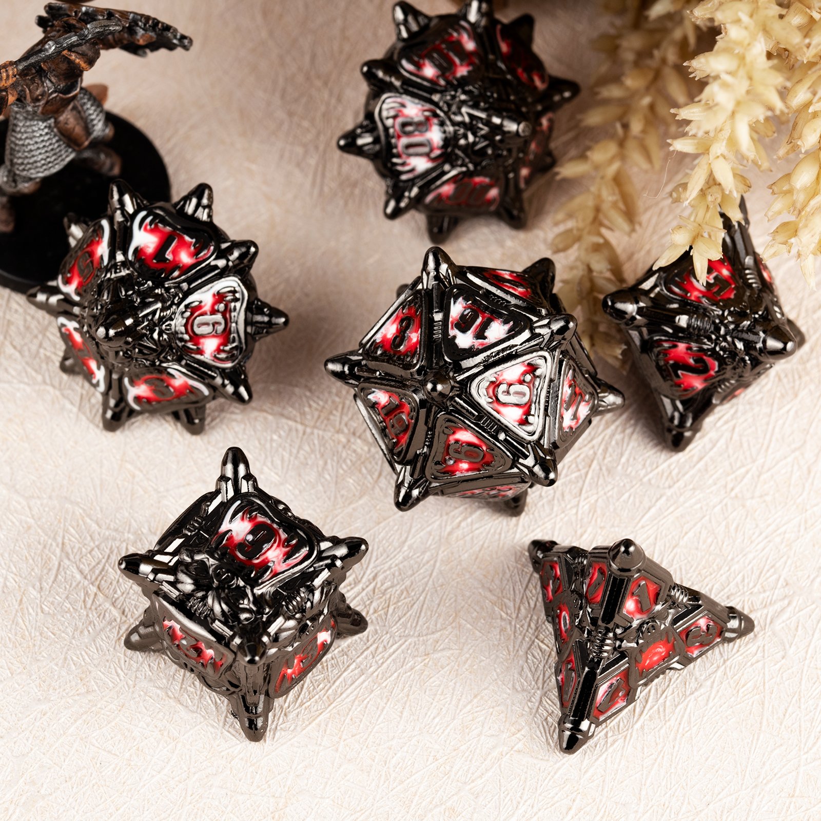 Factory Customized wholesale d&d metal dice set DND RPG game 7PCS Polyhedral Metal Dice Set For Table Game dnd dice set