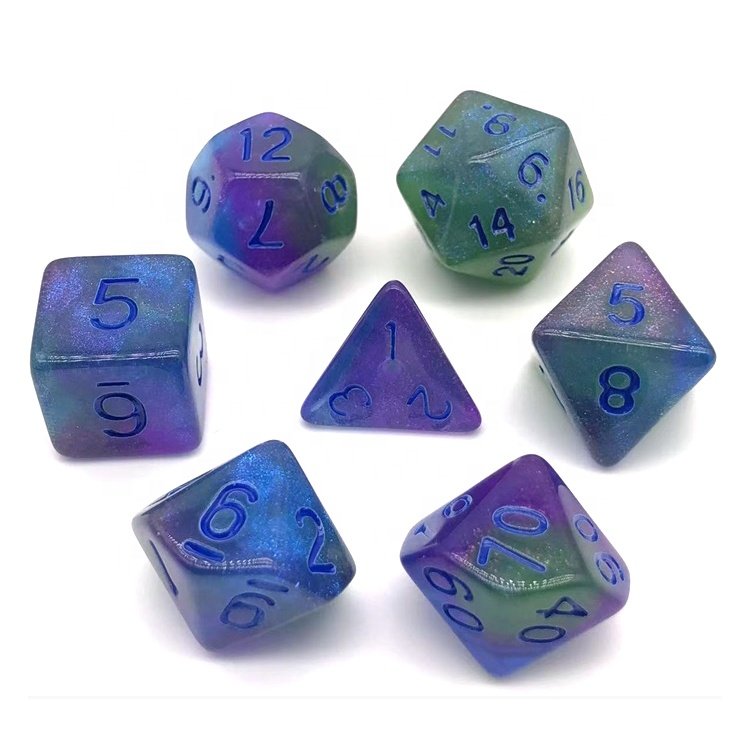 JMS OEM Dice Manufacturer Custom Glow In Dark Luminous DND Dice for Casino