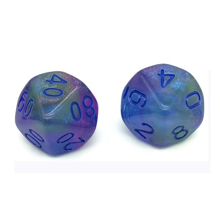 JMS OEM Dice Manufacturer Custom Glow In Dark Luminous DND Dice for Casino